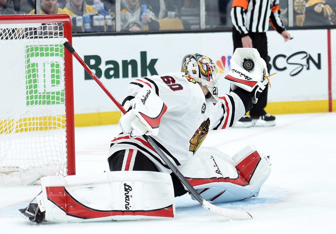 Blackhawks goalie Collin Delia might go when Corey Crawford returns, but he  has proved he belongs in the NHL