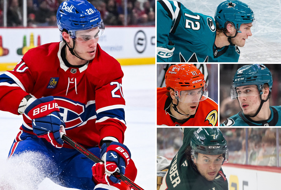 From left: Juraj Slafkovsky, William Eklund, Cutter Gauthier, Igor Chernyshov, Brock Faber. (Photos: Imagn Images)